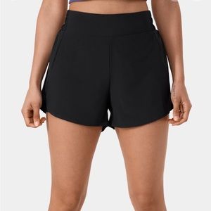 HALARA - Black High-Waisted Running Shorts; Size Small